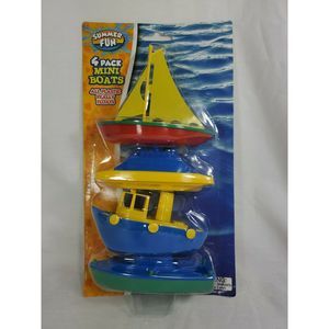 4 pack mini plastic pool boat floats